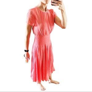 J Crew Coral Midi Dress, sz 2 NWT